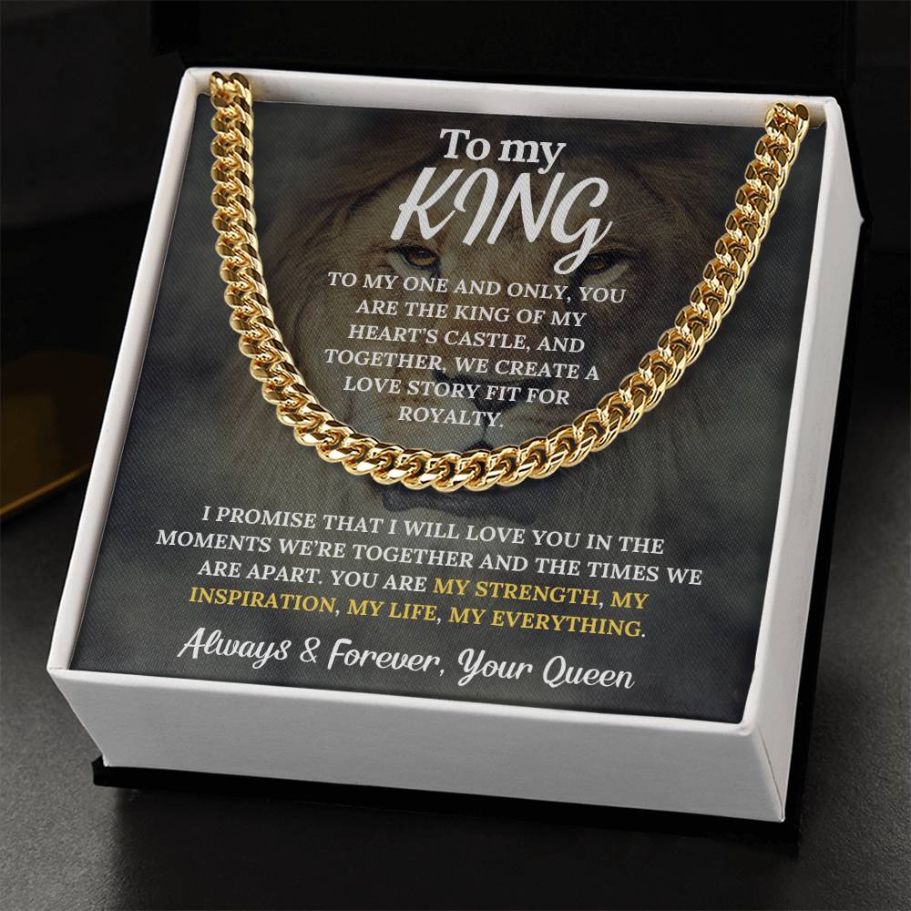 To My King - Cuban Link Chain