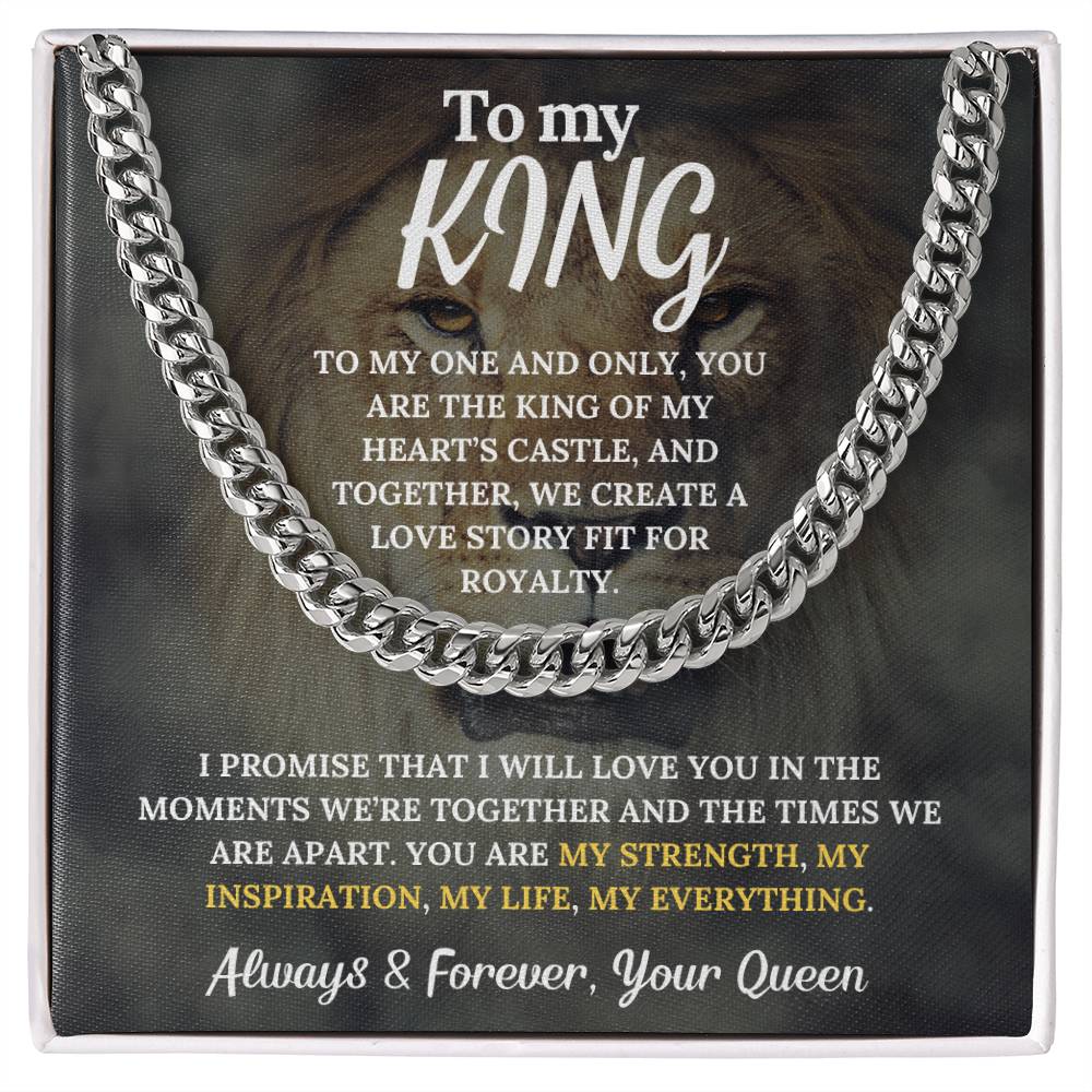 To My King - Cuban Link Chain