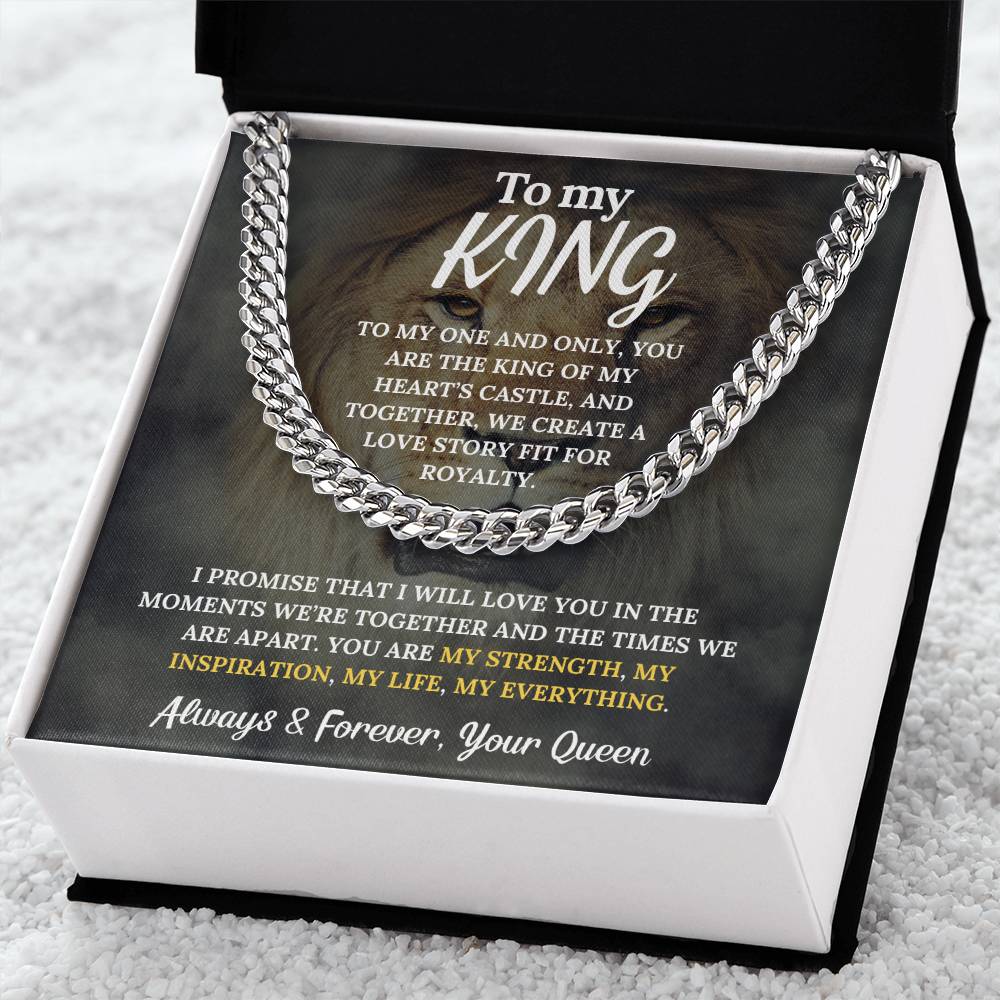 To My King - Cuban Link Chain