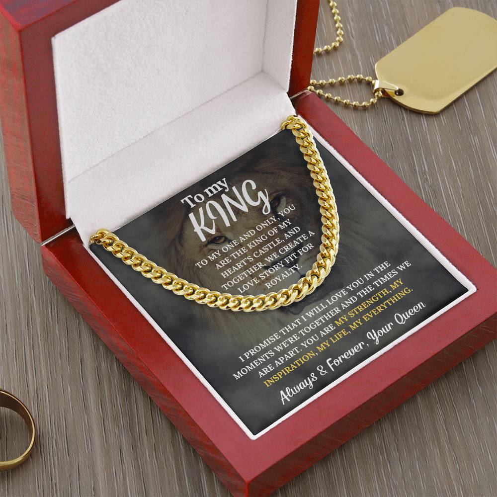 To My King - Cuban Link Chain