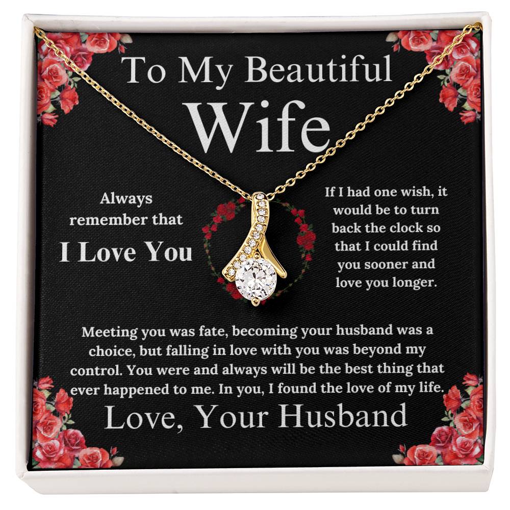 To My Beautiful Wife - Alluring Beauty Necklace