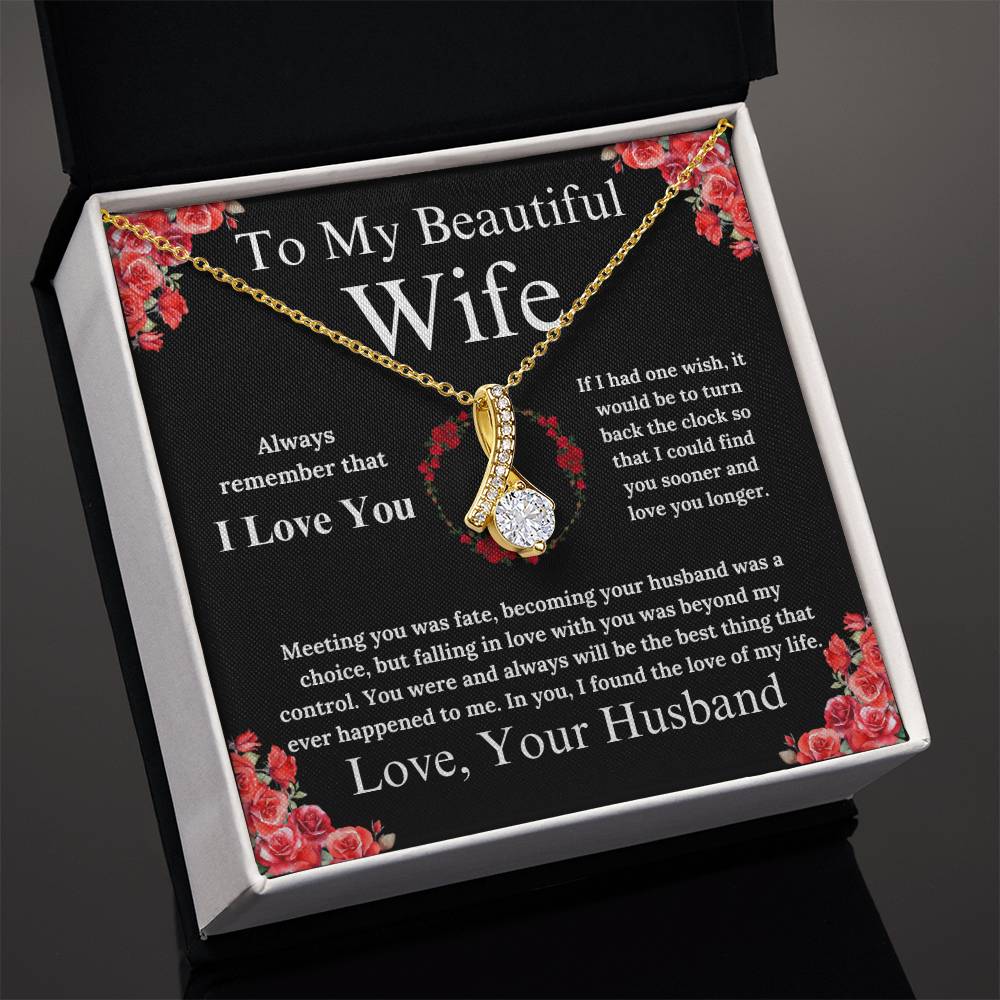 To My Beautiful Wife - Alluring Beauty Necklace