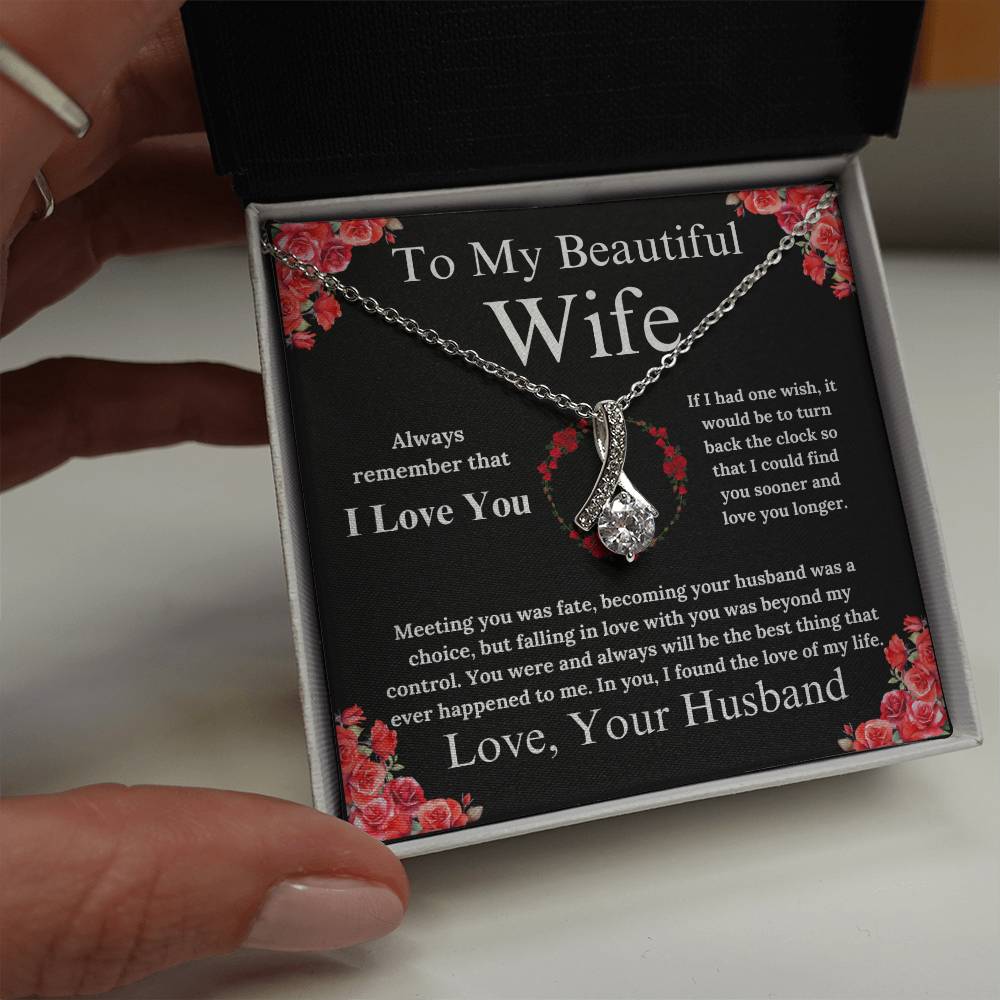 To My Beautiful Wife - Alluring Beauty Necklace