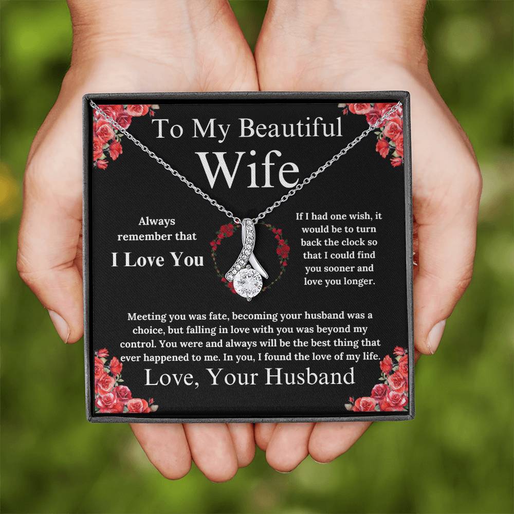 To My Beautiful Wife - Alluring Beauty Necklace