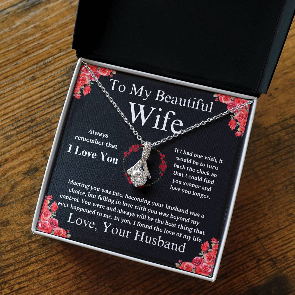 To My Beautiful Wife - Alluring Beauty Necklace