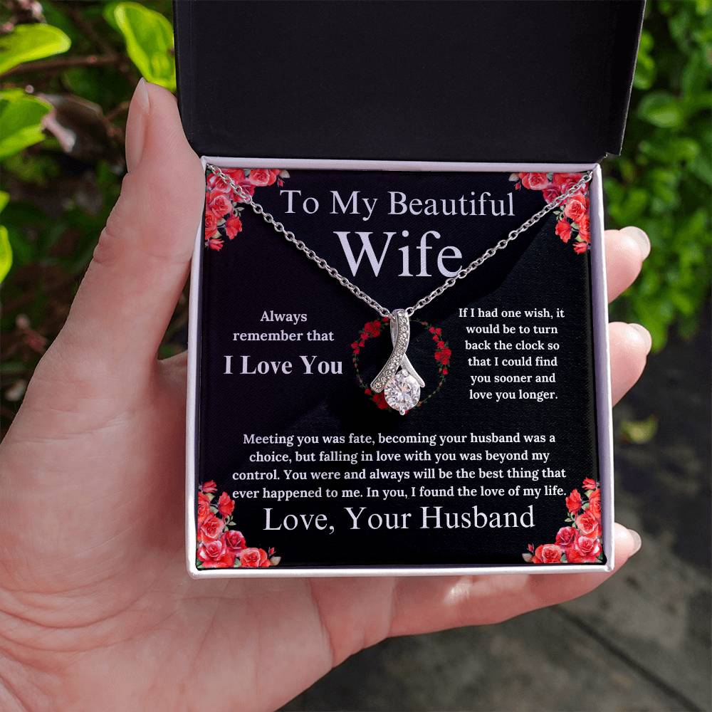 To My Beautiful Wife - Alluring Beauty Necklace