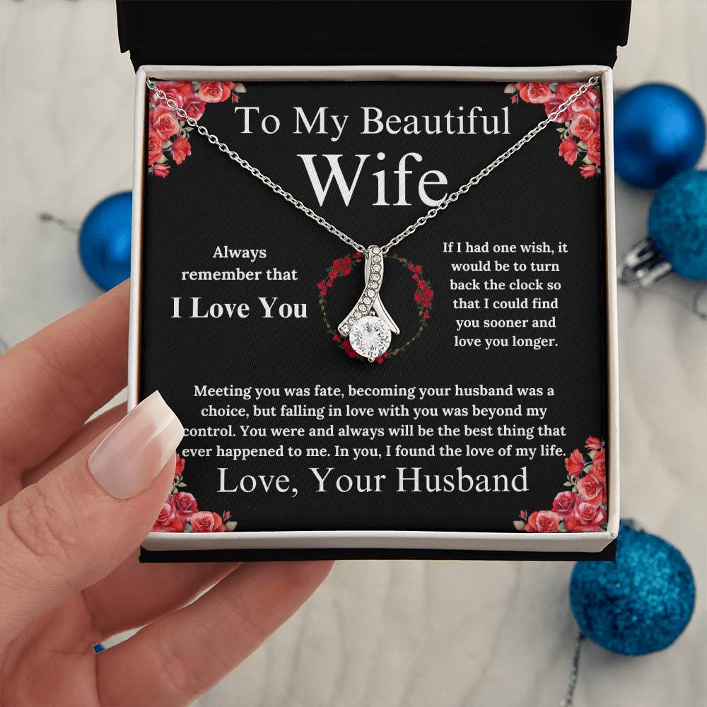 To My Beautiful Wife - Alluring Beauty Necklace