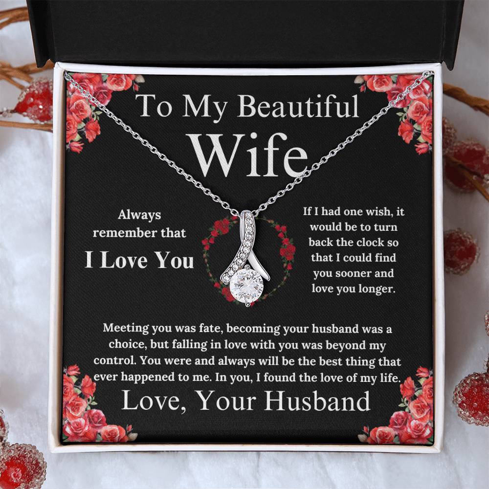 To My Beautiful Wife - Alluring Beauty Necklace