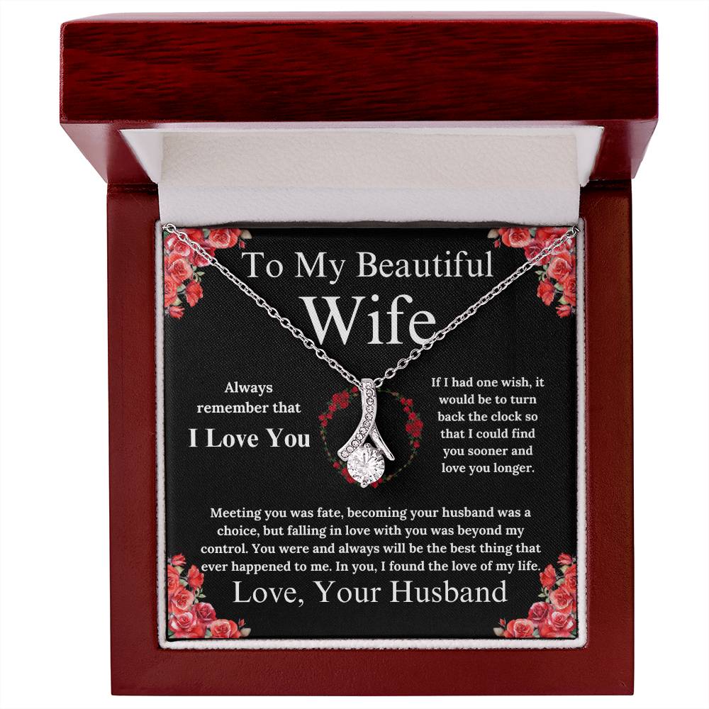 To My Beautiful Wife - Alluring Beauty Necklace