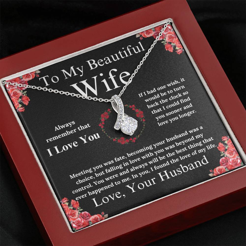 To My Beautiful Wife - Alluring Beauty Necklace