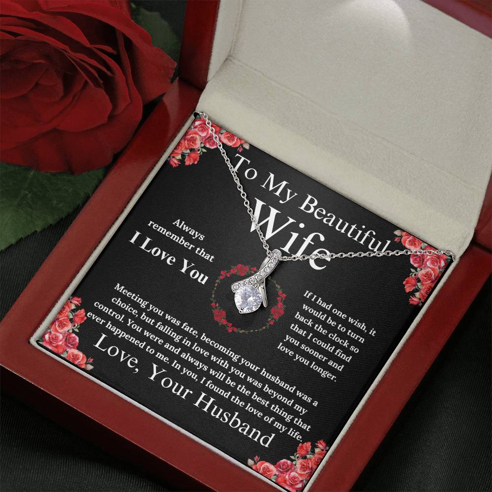 To My Beautiful Wife - Alluring Beauty Necklace