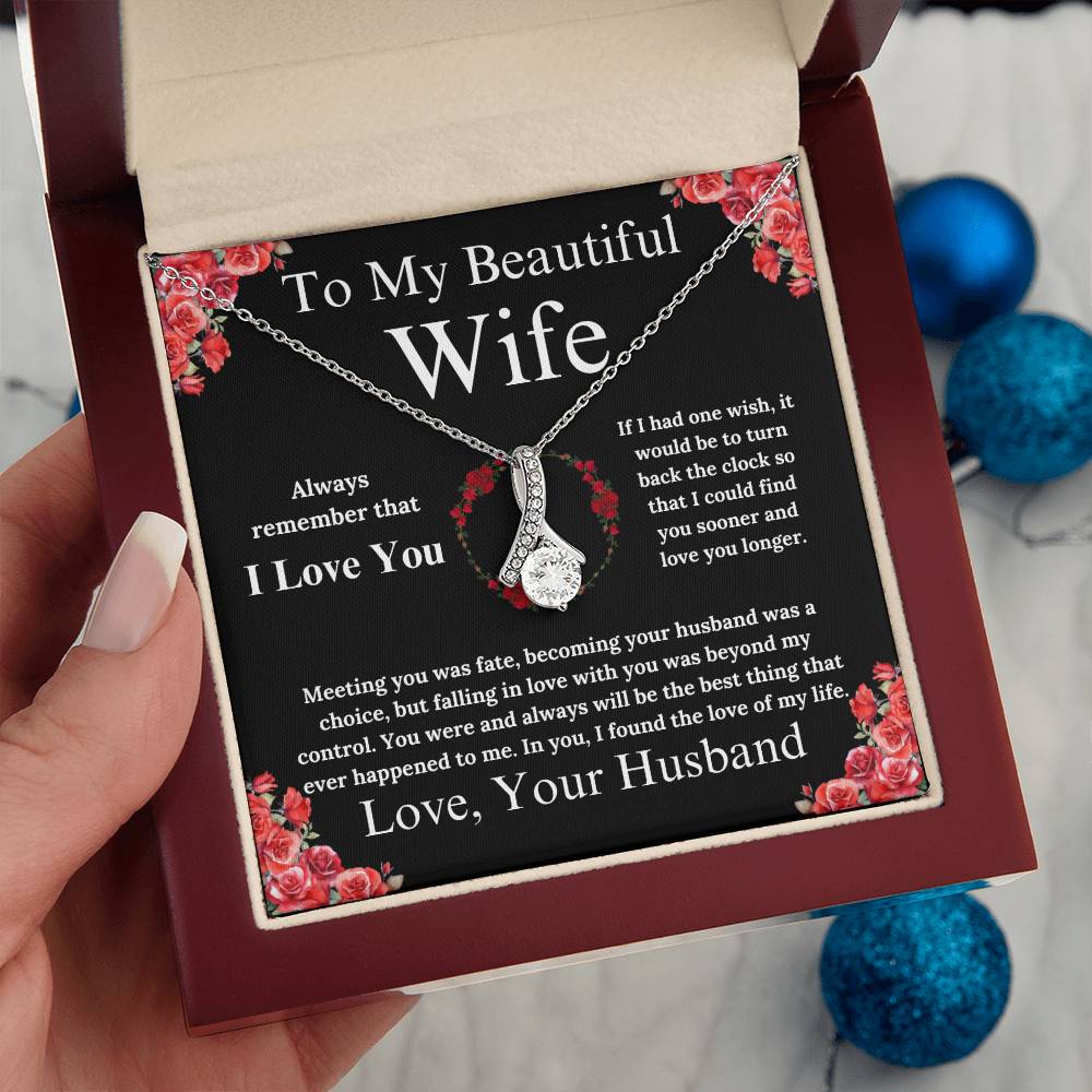 To My Beautiful Wife - Alluring Beauty Necklace