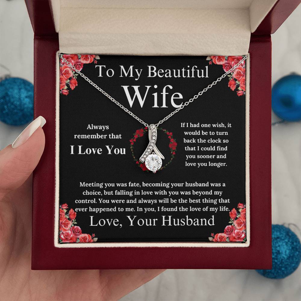 To My Beautiful Wife - Alluring Beauty Necklace