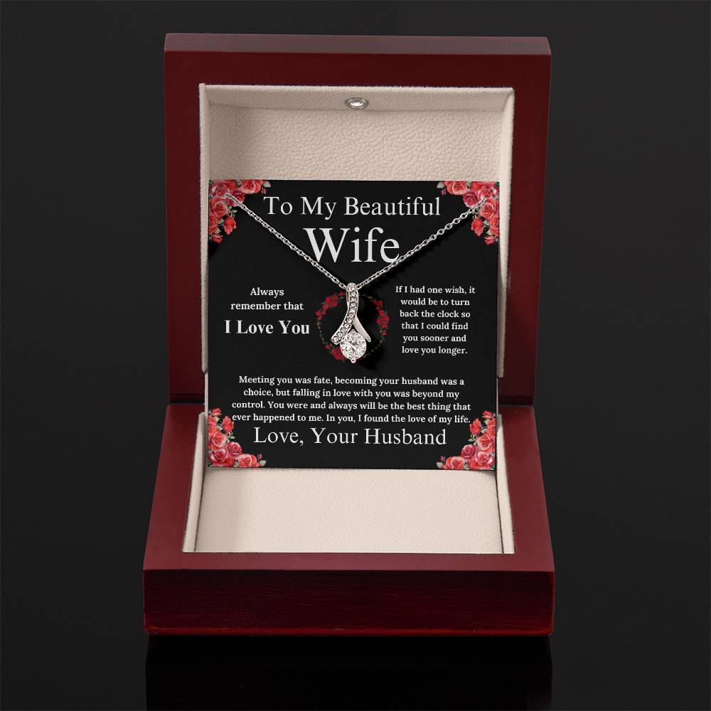 To My Beautiful Wife - Alluring Beauty Necklace