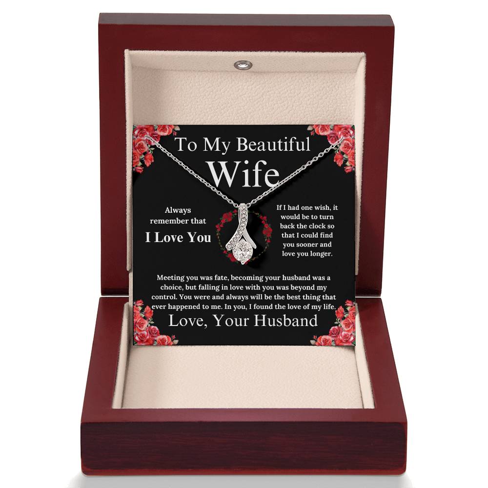 To My Beautiful Wife - Alluring Beauty Necklace