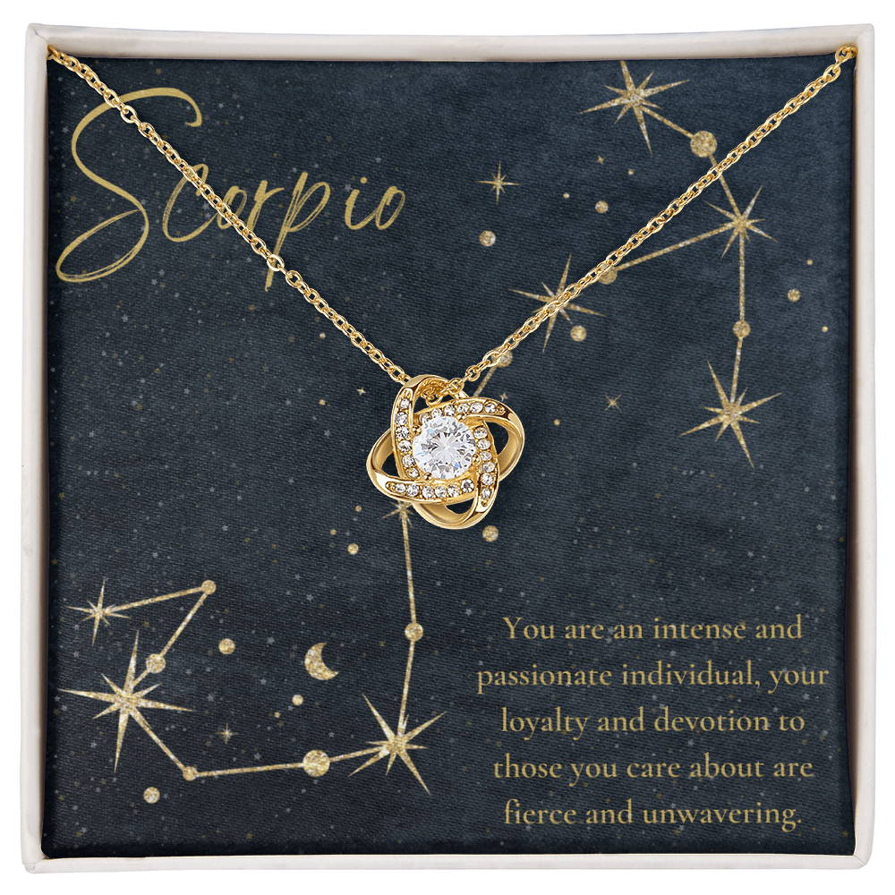 Scorpio Zodiac Love Knot Necklace