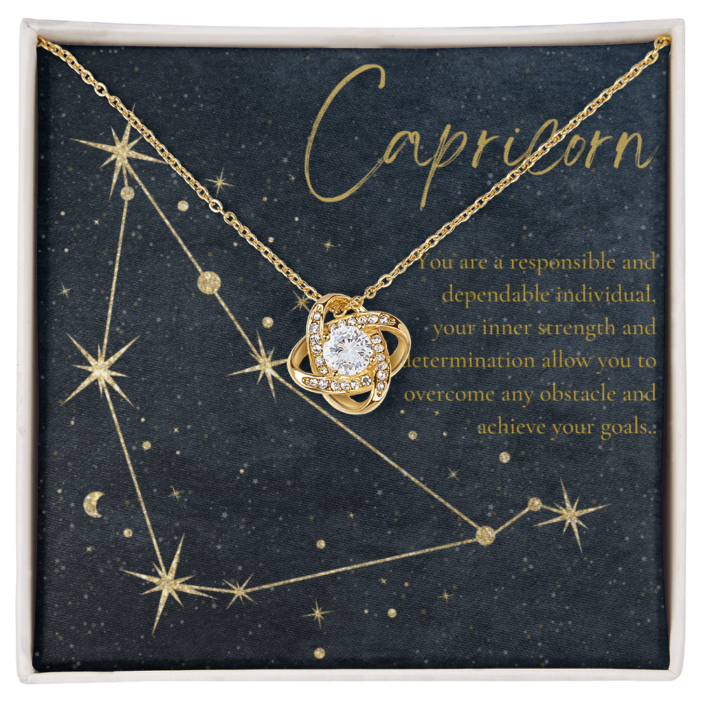 Capricorn Zodiac Love Knot Necklace