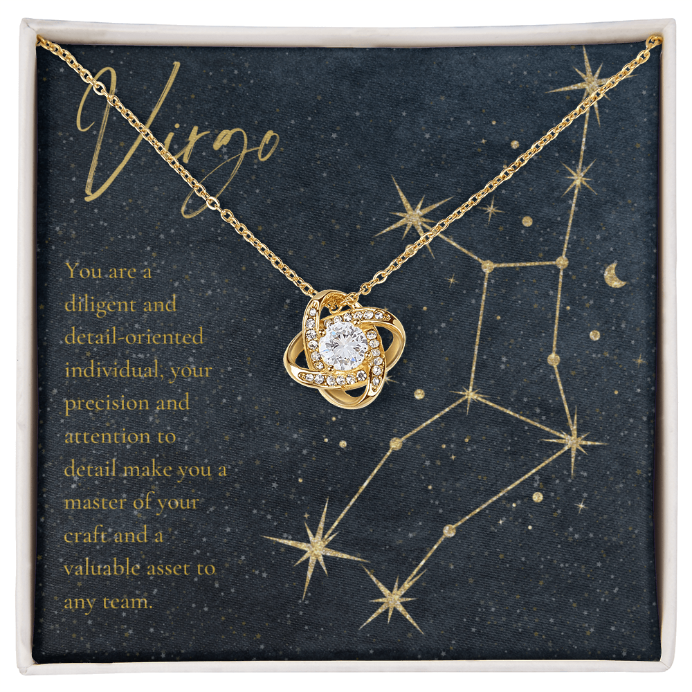 Virgo Zodiac Love Knot Necklace