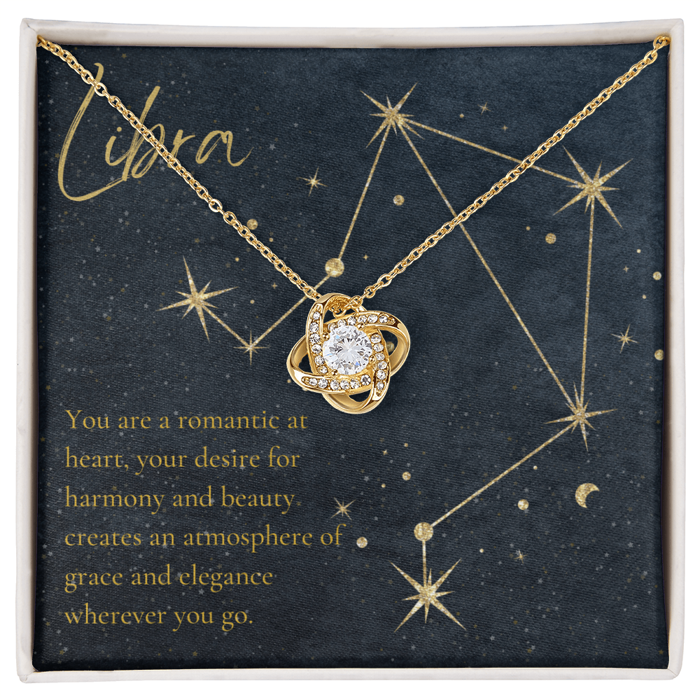 Libra Zodiac Love Knot Necklace