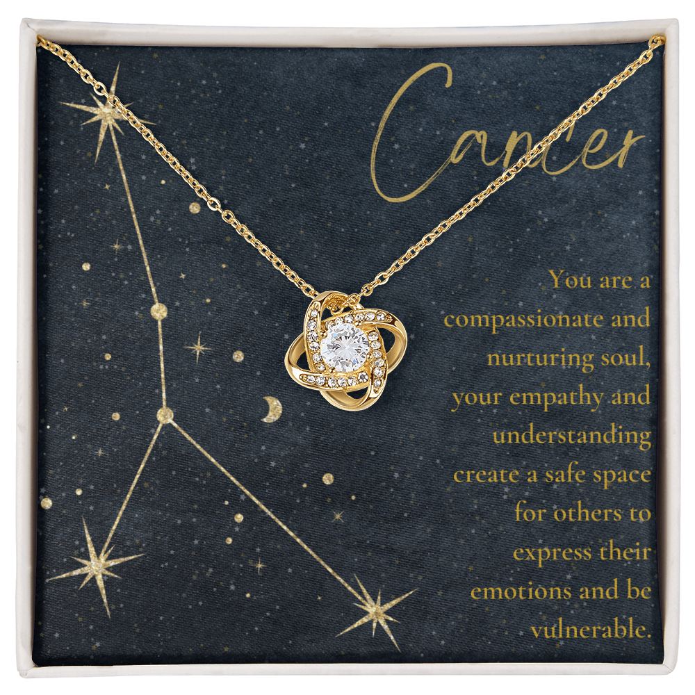 Cancer Zodiac Love Knot Necklace