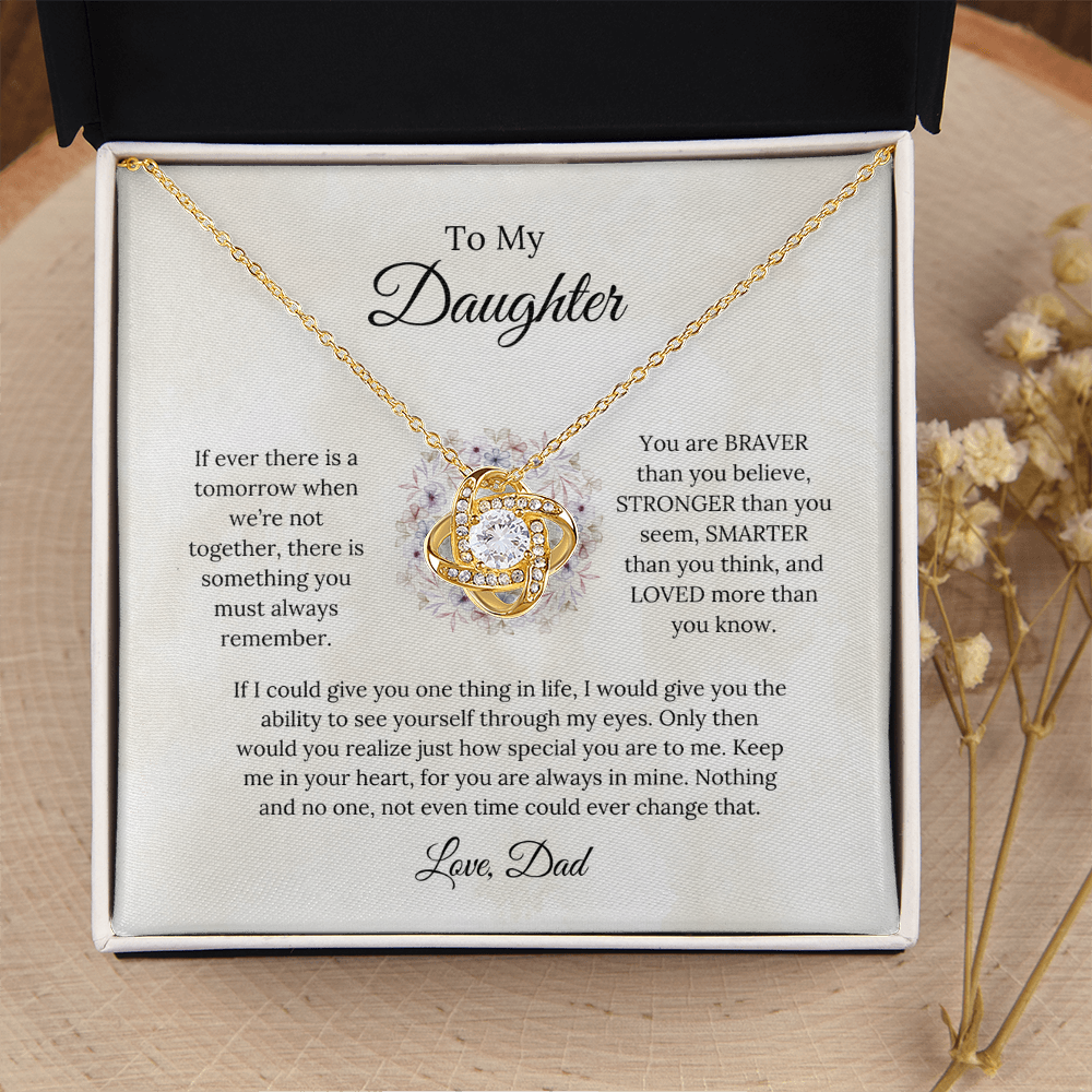 To My Daughter Forever in My Heart Love Knot Necklace: A Love That Knows No Bounds