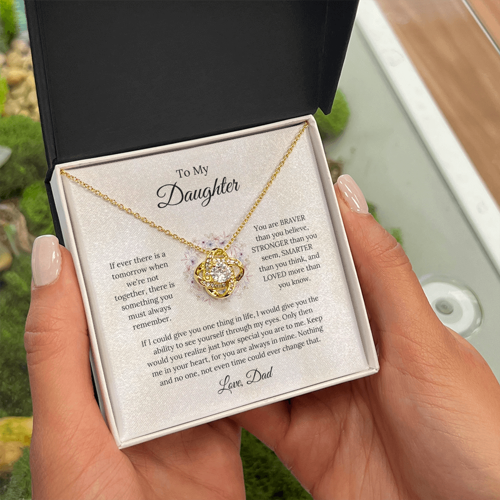 To My Daughter Forever in My Heart Love Knot Necklace: A Love That Knows No Bounds