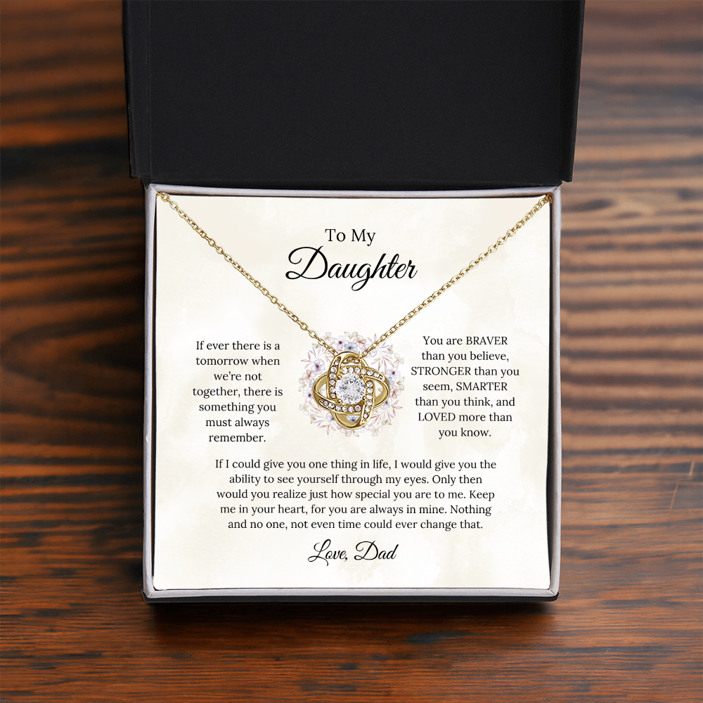 To My Daughter Forever in My Heart Love Knot Necklace: A Love That Knows No Bounds