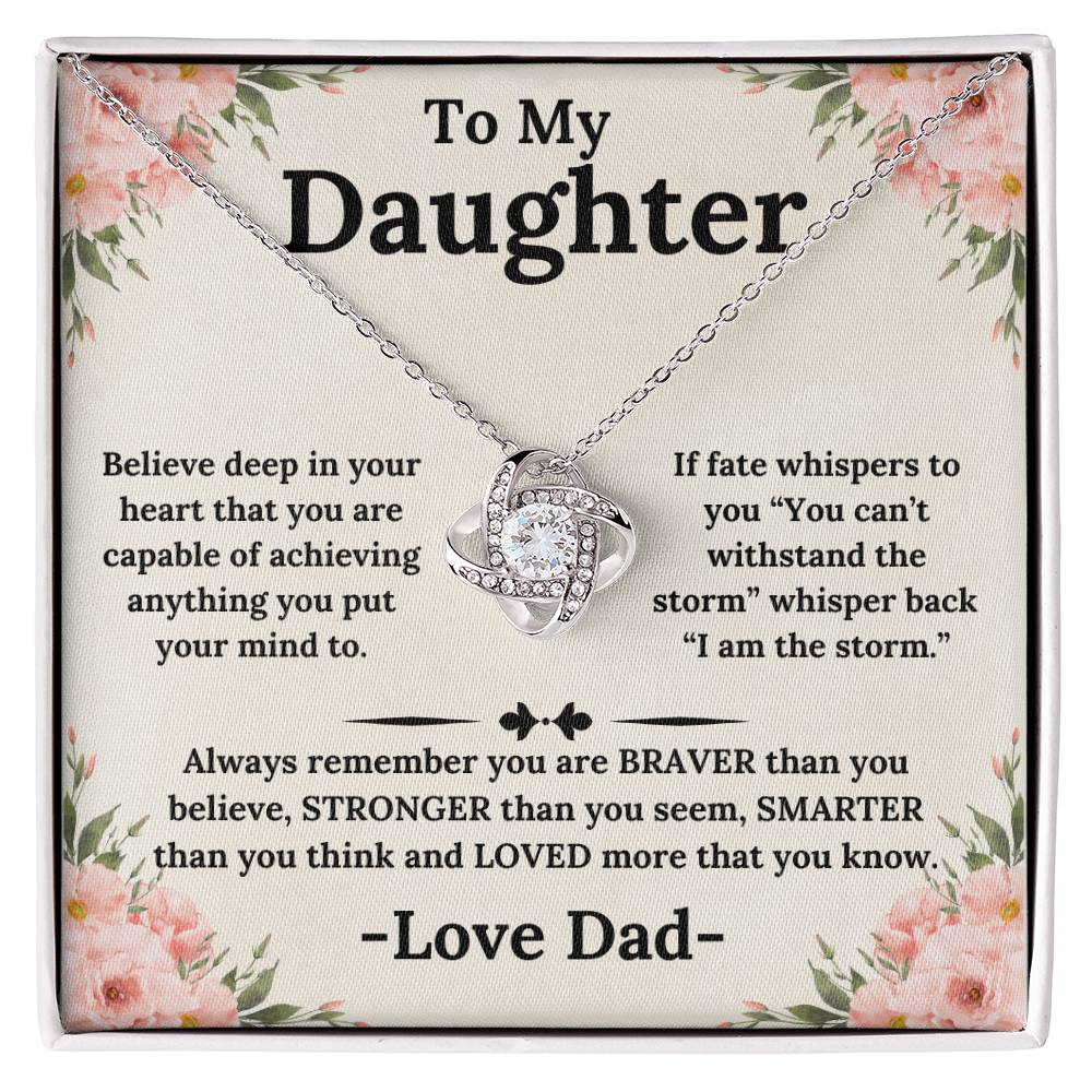 To My Daughter Necklace From Dad | Empowerment and Love A Heartfelt Message from Dad