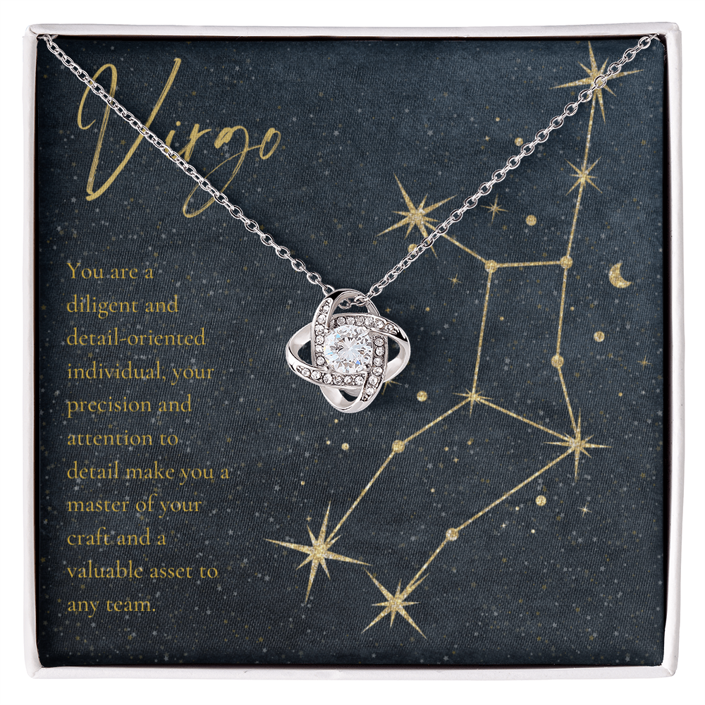 Virgo Zodiac Love Knot Necklace