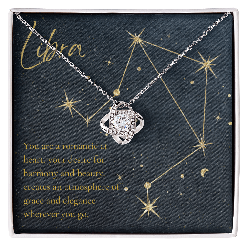 Libra Zodiac Love Knot Necklace