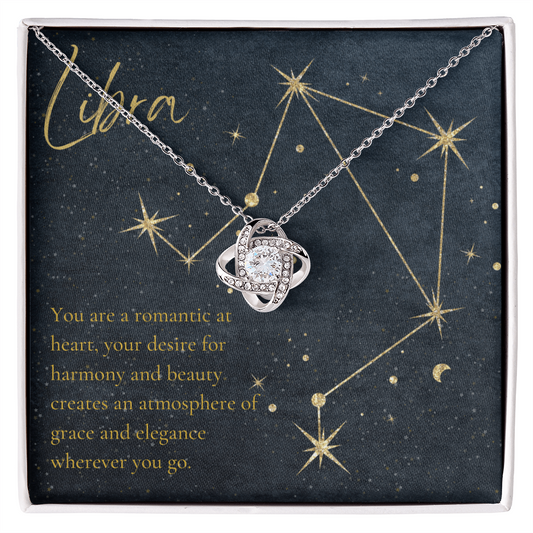 Libra Zodiac Love Knot Necklace