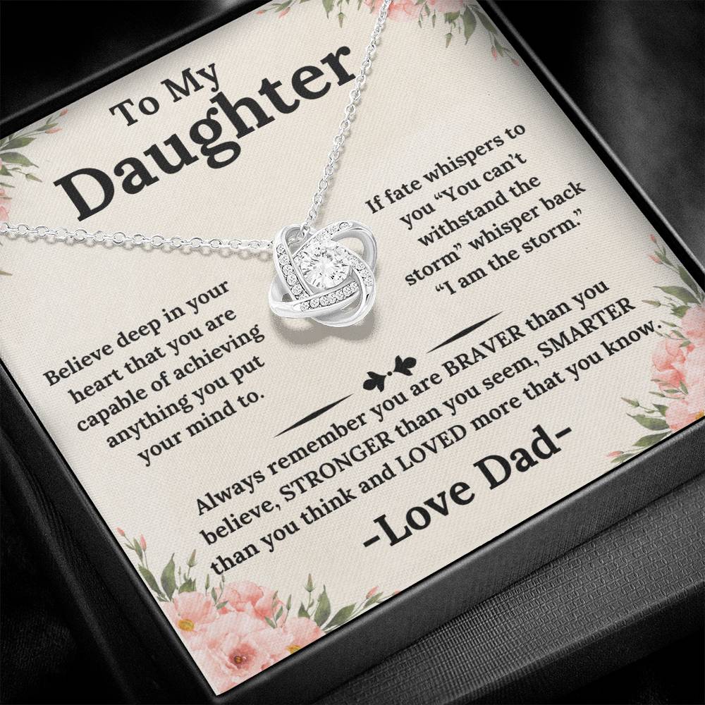 To My Daughter Necklace From Dad | Empowerment and Love A Heartfelt Message from Dad