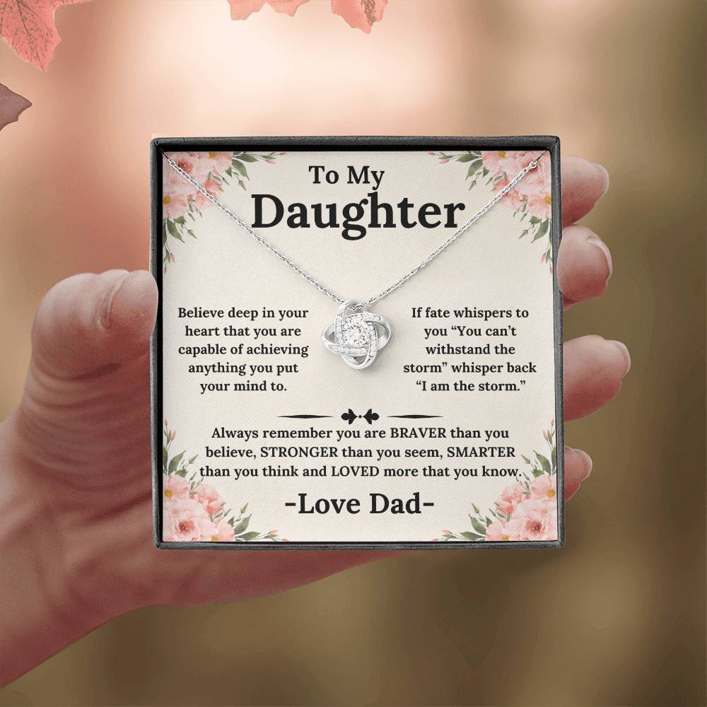 To My Daughter Necklace From Dad | Empowerment and Love A Heartfelt Message from Dad