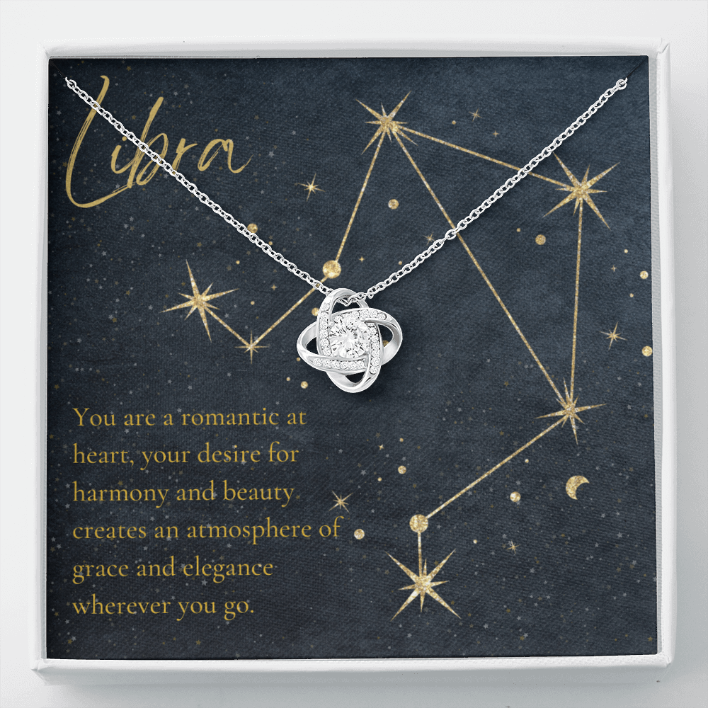 Libra Zodiac Love Knot Necklace