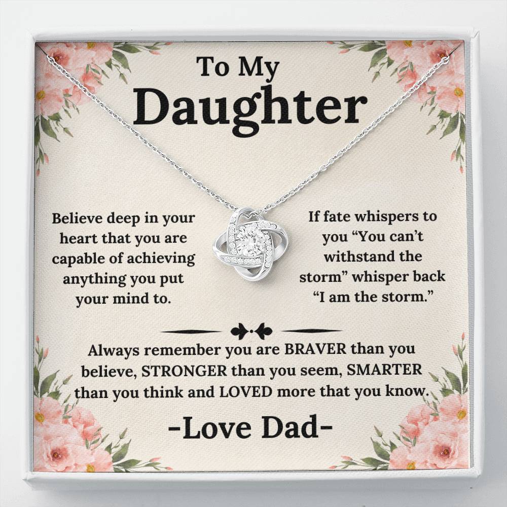 To My Daughter Necklace From Dad | Empowerment and Love A Heartfelt Message from Dad