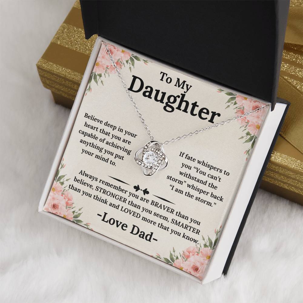 To My Daughter Necklace From Dad | Empowerment and Love A Heartfelt Message from Dad