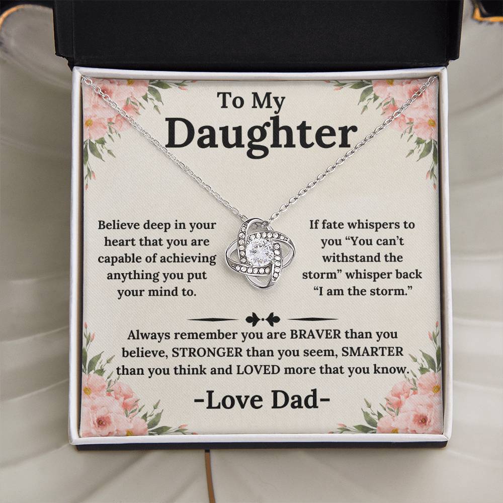 To My Daughter Necklace From Dad | Empowerment and Love A Heartfelt Message from Dad