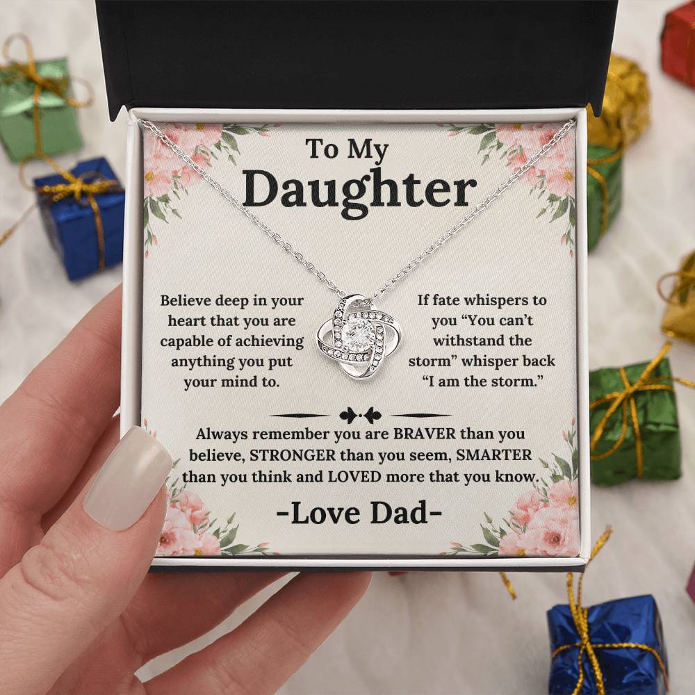 To My Daughter Necklace From Dad | Empowerment and Love A Heartfelt Message from Dad