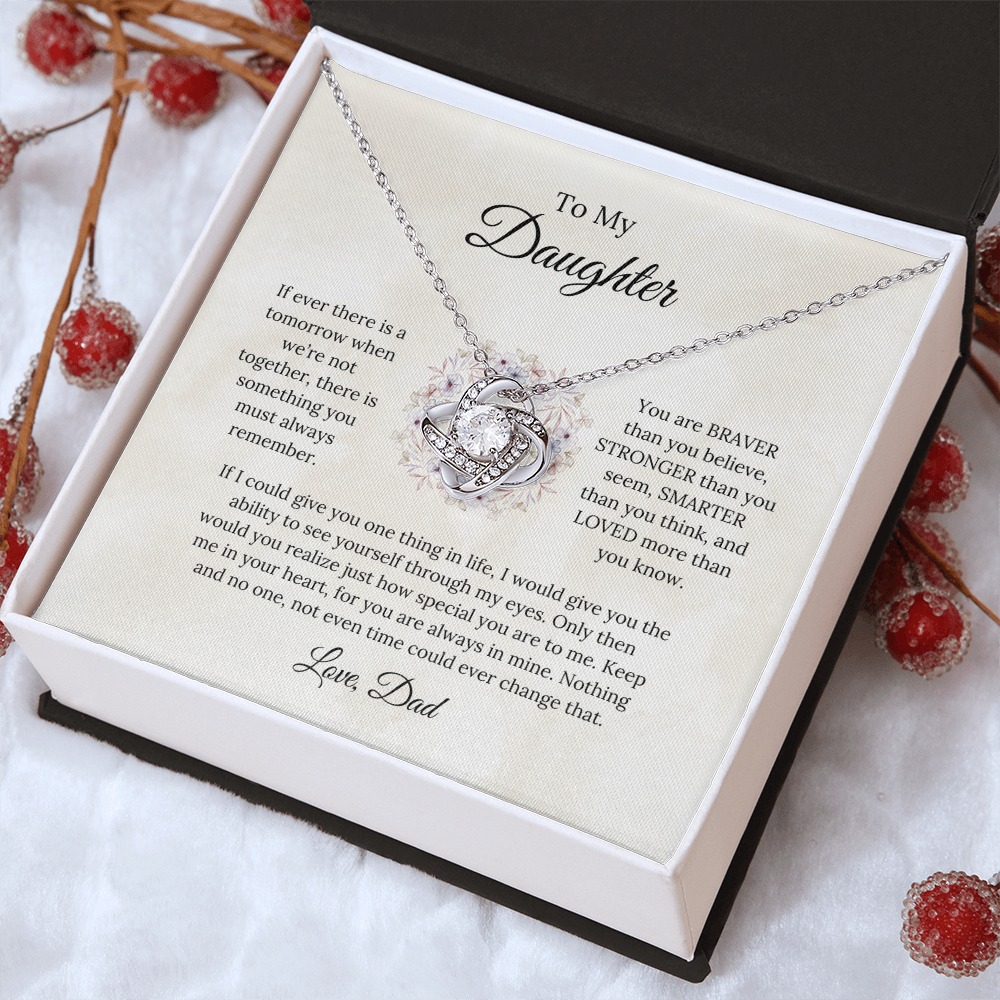 To My Daughter Forever in My Heart Love Knot Necklace: A Love That Knows No Bounds