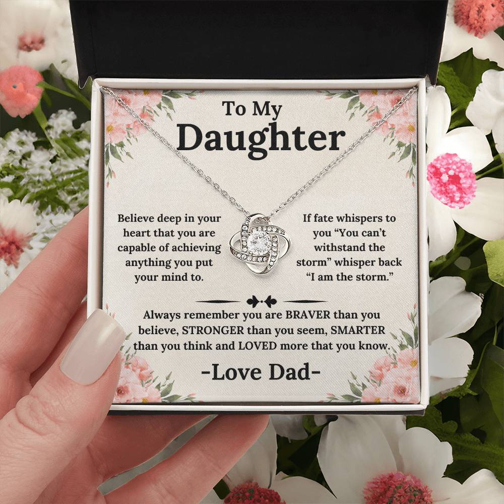 To My Daughter Necklace From Dad | Empowerment and Love A Heartfelt Message from Dad