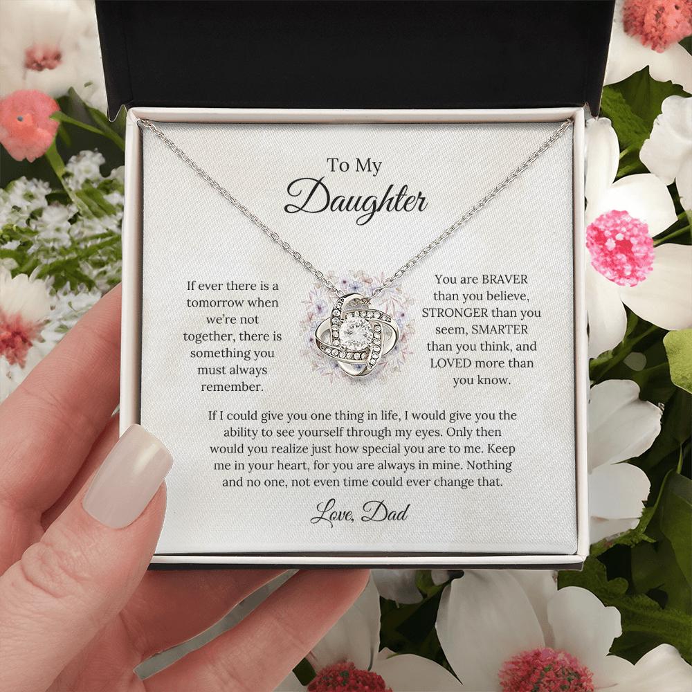 To My Daughter Forever in My Heart Love Knot Necklace: A Love That Knows No Bounds