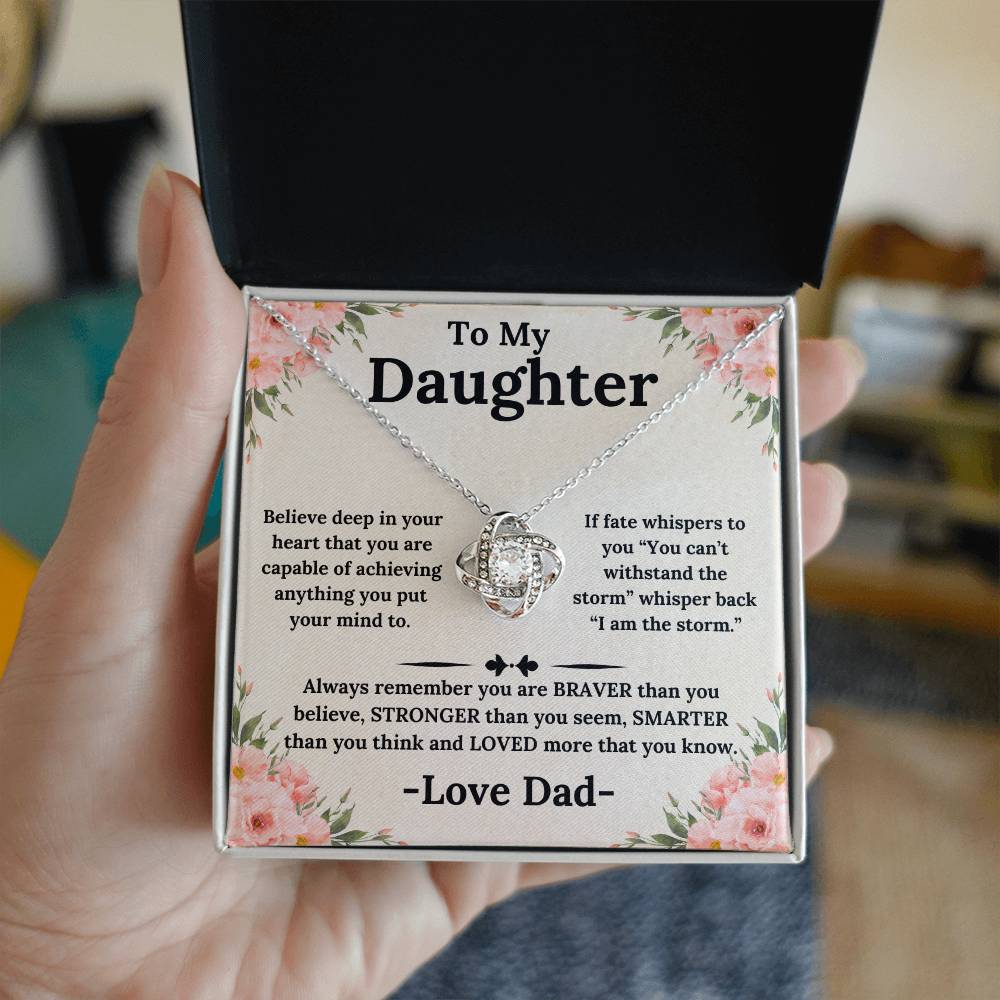 To My Daughter Necklace From Dad | Empowerment and Love A Heartfelt Message from Dad