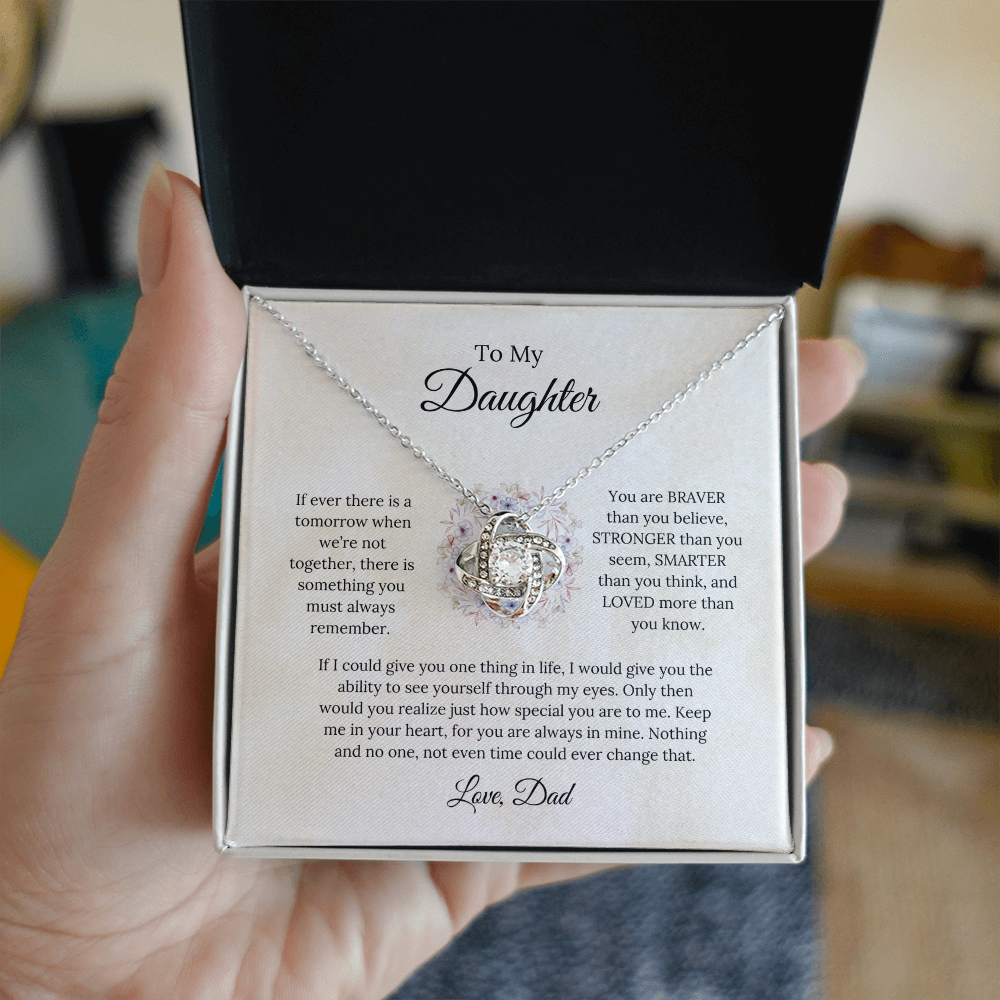 To My Daughter Forever in My Heart Love Knot Necklace: A Love That Knows No Bounds