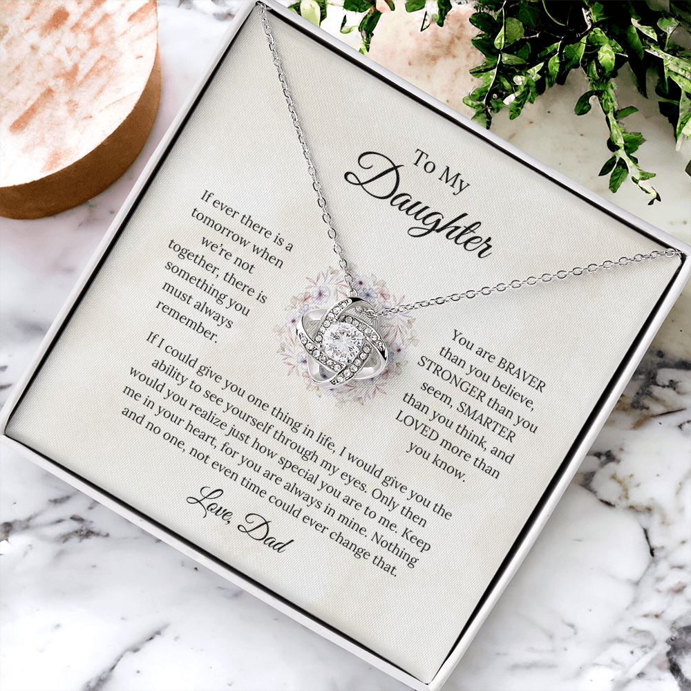 To My Daughter Forever in My Heart Love Knot Necklace: A Love That Knows No Bounds