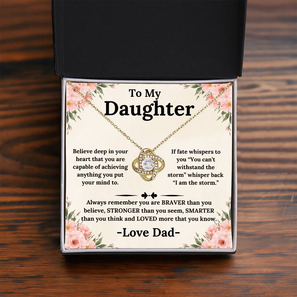 To My Daughter Necklace From Dad | Empowerment and Love A Heartfelt Message from Dad