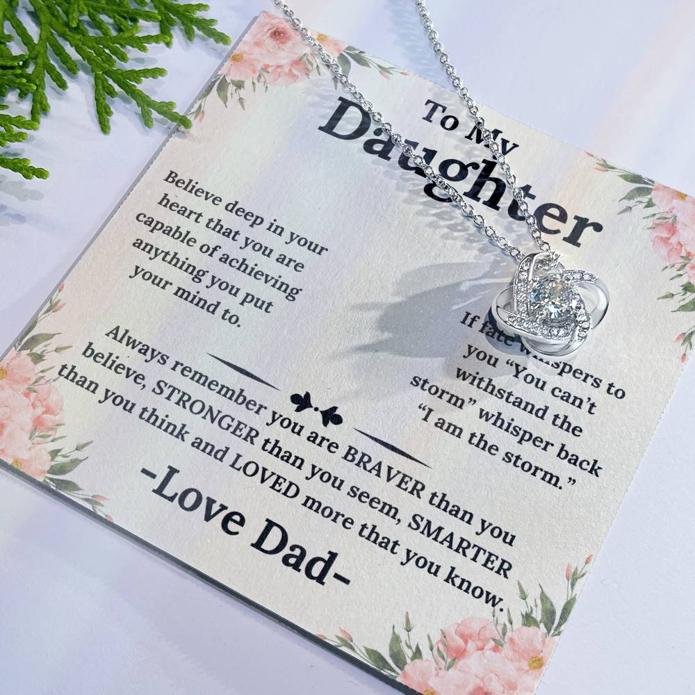 To My Daughter Necklace From Dad | Empowerment and Love A Heartfelt Message from Dad