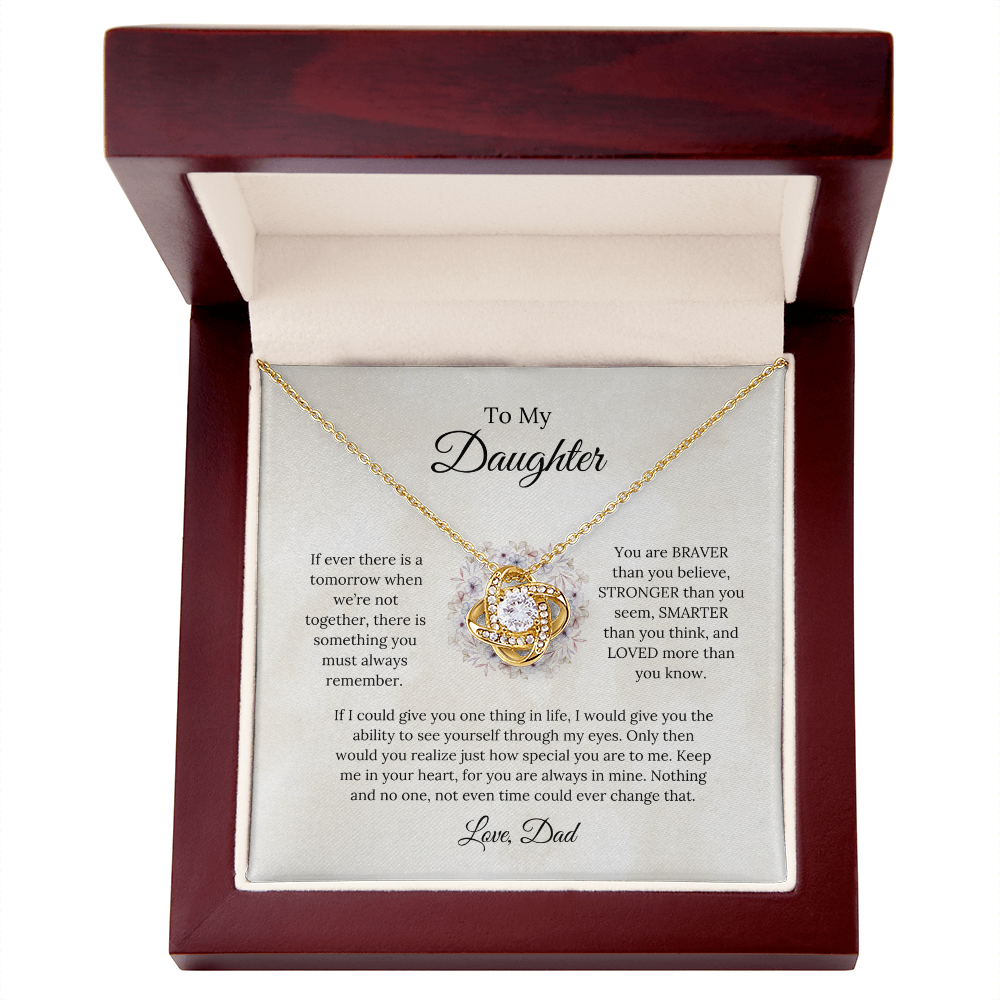 To My Daughter Forever in My Heart Love Knot Necklace: A Love That Knows No Bounds