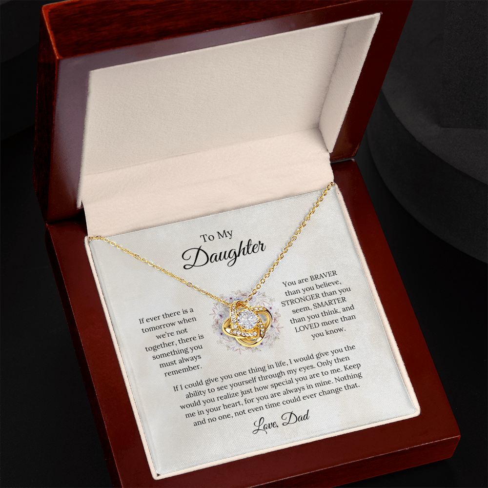 To My Daughter Forever in My Heart Love Knot Necklace: A Love That Knows No Bounds