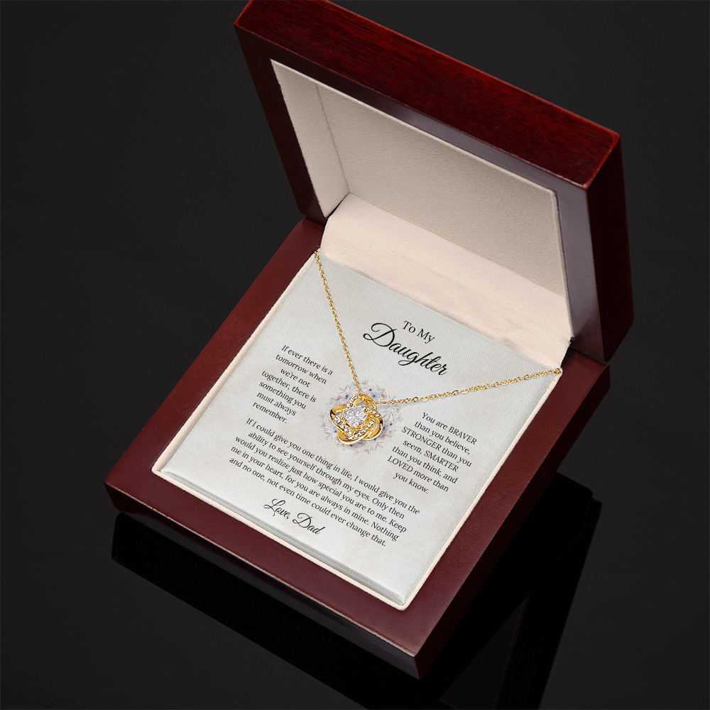 To My Daughter Forever in My Heart Love Knot Necklace: A Love That Knows No Bounds