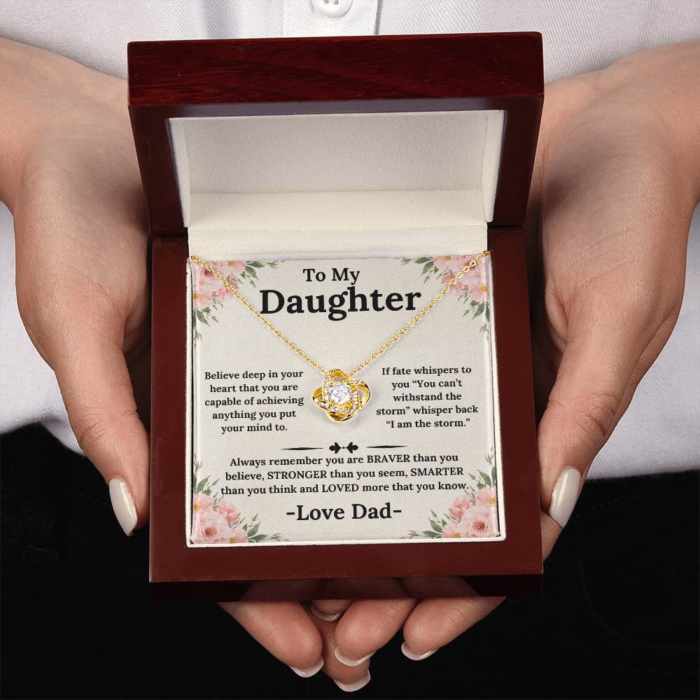 To My Daughter Necklace From Dad | Empowerment and Love A Heartfelt Message from Dad